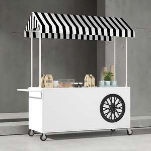 Carrello Moderno Smontabile per Dolci e Dessert con 4 Ruote e Pannello Piatto, Vendita Diretta dalla Fabbrica, Ideale per Matrimoni e Feste - Product Image 1