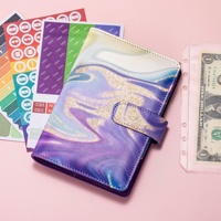 Enveloppes à monnaie étanches en cuir PU A6, pochettes zippées pour espèces, accessoires pour journal/agenda - Vente en gros