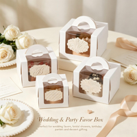 Boîtes à bonbons personnalisées avec poignée en cristal transparent, boîtes à friandises pour cadeaux, assortiment de bonbons, boîtes à gâteaux, boîtes à chocolat, emballage de luxe.