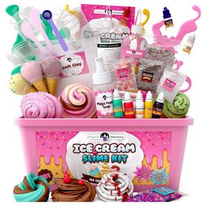 Kit de fabrication de slime non toxique pour enfants, avec breloques en forme de crème glacée et beurre, pour créer des slime moelleux soi-même - Product Image 2