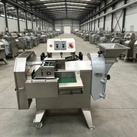 Vente directe usine : Coupe-légumes industriel électrique double tête en acier inoxydable pour frites et légumes-feuilles, coupe-légumes multifonction