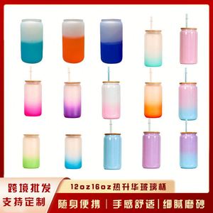 แก้วน้ำสองสีแบบด้าน ขนาด 12, 16, 20 ออนซ์ ฝาไม้ไผ่ สำหรับน้ำผลไม้ น้ำมะนาว - Product Image 4