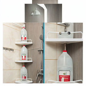 Étagère d'angle <span class=keywords><strong>extensible</strong></span> sans perçage en acier inoxydable, panier de <span class=keywords><strong>douche</strong></span> multifonctionnel pour salle de bain - Product Image 3