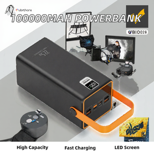 สถานีพลังงานสำรองแบบพกพาความจุสูงใหม่ 100000mah พร้อมการชาร์จเร็วแบบ Type-C และหน้าจอ LED สำหรับการเดินทางกลางแจ้งและตั้งแคมป์ - Product Image 2