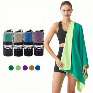 Toallas Deportivas Ultra-Ligeras de Microfibra de Gamuza Suave de Secado Rápido para Adultos, de Doble Cara, para Gimnasios, Viajes, Campamentos al Aire Libre - Product Image 1