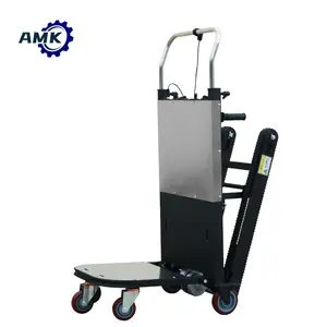 High-end electric stair climber for lifting luggage with tracks climbing hand truck handcart trolley