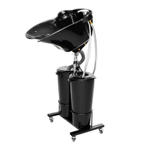 Support rehausseur de cheveux électrique, bassin à shampooing portable noir, pour laver le shampooing, équipement de salon de coiffure
