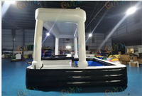 2024 Offre Spéciale barre de piscine gonflable personnalisée de haute qualité multi-personnes loisirs flottant rangée canapé chaise longue cible chaude