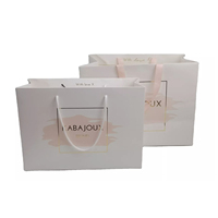 Sacs à provisions KM en papier de luxe blanc pour mariage, magasin de bijoux, vêtements à provisions avec vos propres logos imprimés