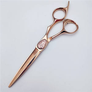 Ciseaux à cheveux Golden 440C à tête droite, ciseaux à effiler, pour usage professionnel, en acier inoxydable, finition électrophorétique - Product Image 1