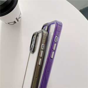 Per <span class=keywords><strong>IPHONE</strong></span> 16 15 14 Pro <span class=keywords><strong>13</strong></span> 11 paraurti colorato antiurto duro acrilico morbido tpu custodie trasparenti per telefono con obiettivo nero della fotocamera - Product Image 2