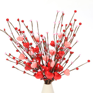 Arrangement floral moderne fait main en plastique en forme de cœur pour la fête des mères et la Saint-Valentin, décoration d'intérieur - Product Image 2