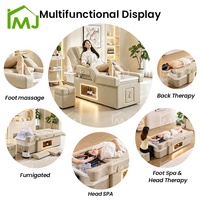 Fauteuil de massage et de lavage des cheveux pour salon de beauté, lit de pédicure et de spa capillaire avec raccordement aux canalisations