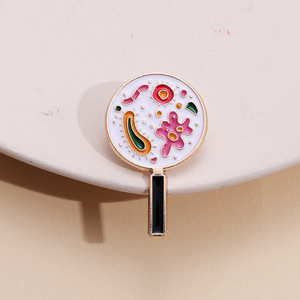 Microbiologie personnalisée <span class=keywords><strong>paramécie</strong></span> broches drôle Science bijoux cadeau pour étudiants amis-<span class=keywords><strong>Microscope</strong></span> émail broches revers métal - Product Image 6