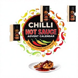 <span class=keywords><strong>Calendrier</strong></span> de l'Avent Sauce Piquante 2026 – 24 Jours de Sauces Chili Artisanales Sans Chocolat – Défi Chili pour Hommes et Femmes – Rouge - Product Image 2