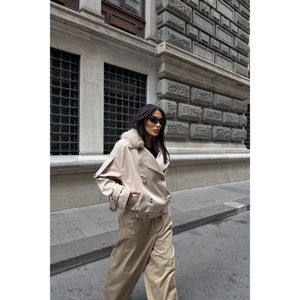 Abrigo de plumas Yakasi beige para mujer, talla S, ligero, para invierno - Product Image 2