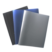 Classeur à anneaux en plastique PP transparent 2 O A4 personnalisé en gros Classeur à couverture en treillis 3D avec clips en métal