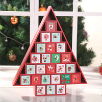 Boîte en carton personnalisée pour calendrier de l'avent de Noël, emballage en papier chocolaté, boîte cadeau de Noël, boîte de calendrier de l'avent