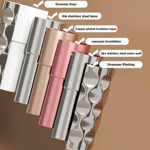 Draagbare 410Ml Geïsoleerde Thermoskoffie Mok Roestvrij Staal Intelligente Led Temperatuur Display Keramische Metalen Beker - Product Image 3