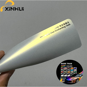 Película de Protección de Privacidad Autoadhesiva de TPU Azul Mate Encantador con Cambio de Color Dorado, Autoregenerable, Antiarañazos, Grosor de 7.5mil, 1.52x15M, OEM/ODM - Product Image 1