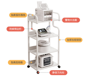 Beauty Salon Wooden Trolley 4-Wheel Mobile Cart for Skin Management Plastic Surgery Tools Living Room <b>Bathroom</b> Use Modern Design - Product Image 6