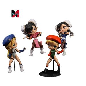 2024 4 Uds 15Cm <span class=keywords><strong>Chun</strong></span> <span class=keywords><strong>Li</strong></span> modelo de dibujos animados lucha callejera PVC figuras de acción juguetes niños niñas muñecas - Product Image 1