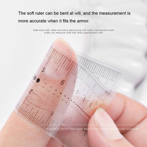 Règle de <span class=keywords><strong>mesure</strong></span> professionnelle en PVC Transparent pour ongles souples, strass, presse sur les ongles, outils de fournitures pour ongles - Product Image 4