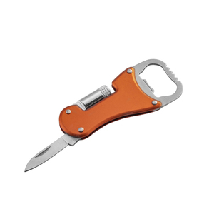 <span class=keywords><strong>4</strong></span> in 1 acciaio inox portachiavi multifunzione Mini coltello tascabile e torcia elettrica in metallo apribottiglie strumento - Product Image 3