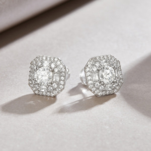 Prix bon marché bijoux en gros 925 argent Sterling VVS Moissanite <span class=keywords><strong>diamant</strong></span> boucles <span class=keywords><strong>d</strong></span>'oreilles pour hommes femmes E231213514-50 - Product Image 4