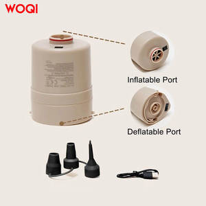 ที่นอนลมคู่ Woqi รับน้ำหนักได้ 150 กก. พร้อมปั๊มในตัว ผ้าสีกากี ใช้ได้ทั้งภายในและภายนอกอาคาร - Product Image 3