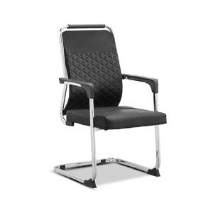 Best Seller sala d'attesa PU tessuto imbottito sedia da lavoro ricevimento visitatori sedie da ufficio per conferenza senza ruote - Product Image 5