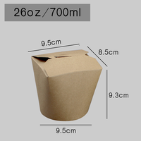 Boîte à emporter en papier kraft anti-graisse personnalisée, laminée durable et brillante pour l'emballage des aliments de la boulangerie et des pâtes à pizza