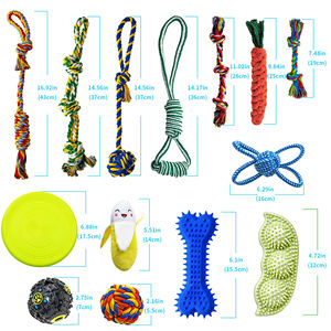 Lot de 16 balles de friandises écologiques en forme de pois pour chiot, jouets à mâcher interactifs en caoutchouc pour la dentition - Product Image 1