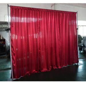 Soporte de Fondo para Stand de Exhibición Modular, Ajustable y de Instalación Rápida, con Tubo de Aluminio Plateado y Kit de Cortina de Terciopelo, Garantía de 3 Años - Product Image 3