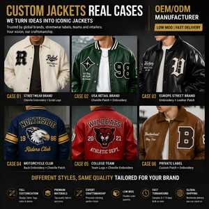 Wholesale Custom Leather Varsity <strong>Jacket</strong> <strong>Gothic</strong> Embroidery Yellow Bomber Covered Button Winter Streetwear OEM Men Leather <strong>Jacket</strong> - Product Image 3