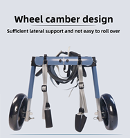 Fauteuil roulant robuste en aluminium pour grands chiens, écologique, avec réglage multi-angles de la camber, pliable sans assemblage, aide à la marche pour chiens handicapés