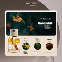 Nouveau diffuseur de voiture écologique DIY WIACHNNHuixiu avec bouteille en verre et base en bois, éliminateur d'odeurs pour hommes et femmes