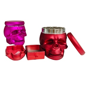 Fashion Design Colorful 4 Layers Zinc Alloy Customized Tobacco <b>Grinder</b> Manual <b>Herb</b> Crusher - Product Image 3