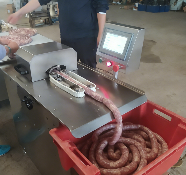 Automatic Single-Line Sausage Tying Machine | Efficient Quantitative Segmentation | Commercial Sausage Auto-Tying Equipment