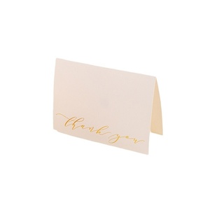 Tarjetas de felicitación minimalistas de color liso con grabado dorado y bronceado, tarjetas pequeñas ideales para regalo, para panaderías, venta directa - Product Image 5