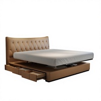 2026 Neues Modell Italienisches Minimalistisches Hochbett mit Stauraum 1,5m/1,8m/2m X 2,2m Hochwertig Luxuriös