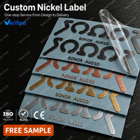 Autocollants de transfert métalliques personnalisés, étiquettes de logo en nickel pur électroformé, autocollants 3D métalliques autocollants pour la marque