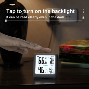 High Precision <strong>Digital</strong> Thermo-Hygrometer Large <strong>LCD</strong> <strong>Display</strong> Temperature <strong>Controller</strong> ABS for Home Office Greenhouse OEM - Product Image 3