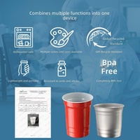 Tasse à café élégante, durable, moderne et minimaliste avec bord roulé, de qualité alimentaire, réutilisable pour le café glacé et les boissons froides