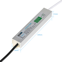 Alimentation LED étanche 24W 12V à tension constante CE RoHS pour miroir lumineux d'hôtel avec fonction anti-buée