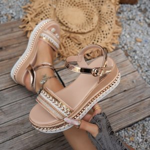 Sandales plates d'été pour femmes, légères, à plateforme large, style espadrilles, ouvertes, décontractées, pour l'extérieur - Product Image 2