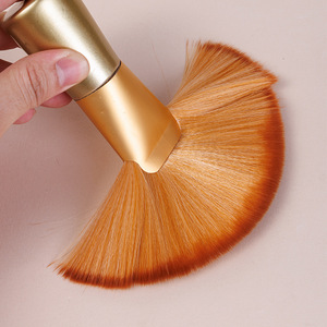 Ensemble de pinceaux de maquillage en poils synthétiques, or et noir, 68g, pour application sur le visage - Product Image 3