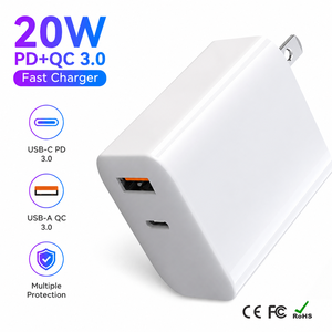 20W Dual Ports USB <b>C</b> Wall <b>Charger</b> Gan Material Overcurrent Protection For Mobile Phone - Product Image 1