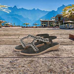 Sandales décontractées confortables à plateforme compensée pour femmes, respirantes, avec semelle extérieure en caoutchouc, idéales pour l'été, l'extérieur et l'intérieur - Product Image 6