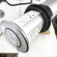 Verre blanc Puissance universelle IP65 étanche WIFI contrôle sans fil Intelligent motorisé Comptoir cuisine Pop Up tour prise usb-c
